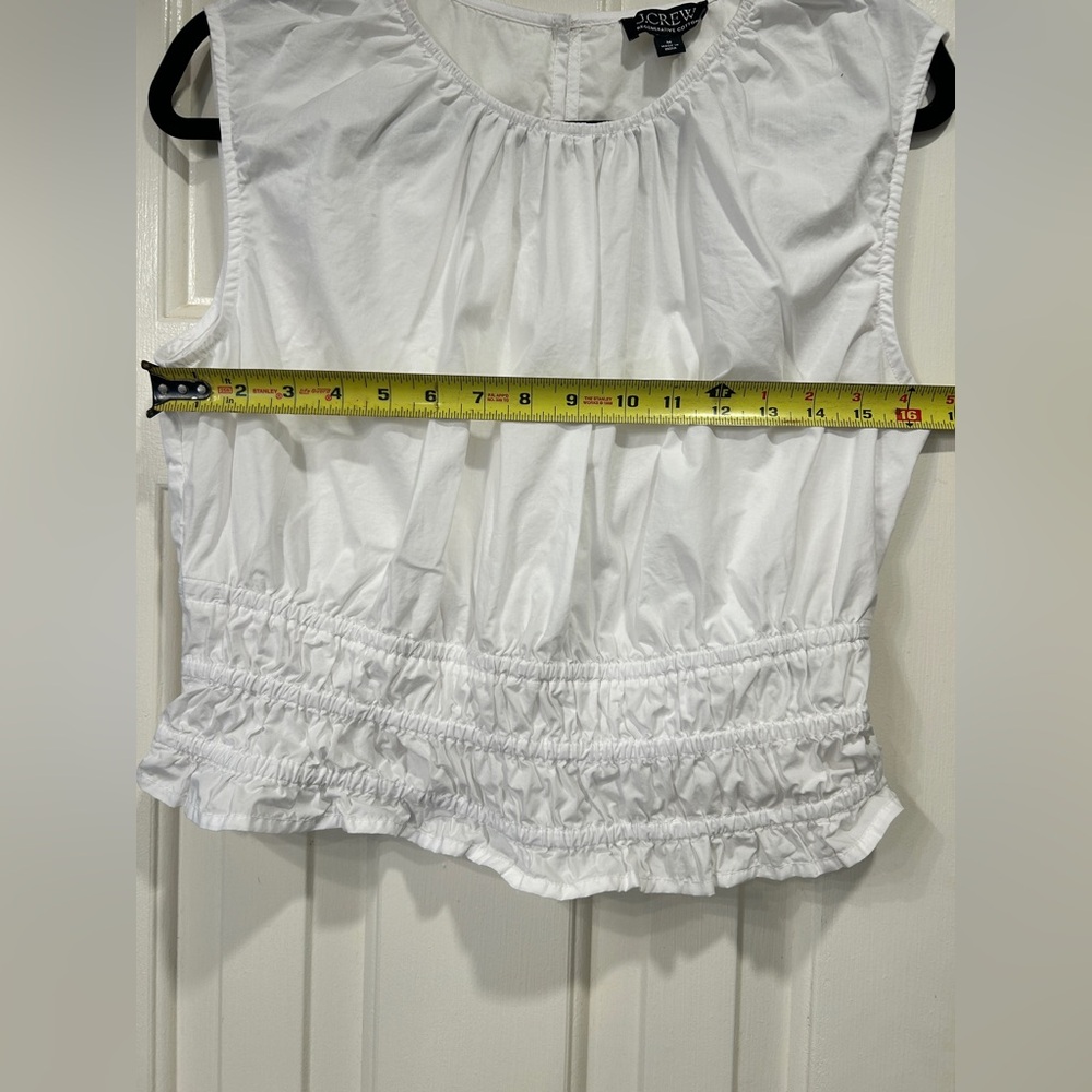 J Crew Hyacinth Top in Cotton Poplin in White Size Medium NWOT - Picture 8 of 8